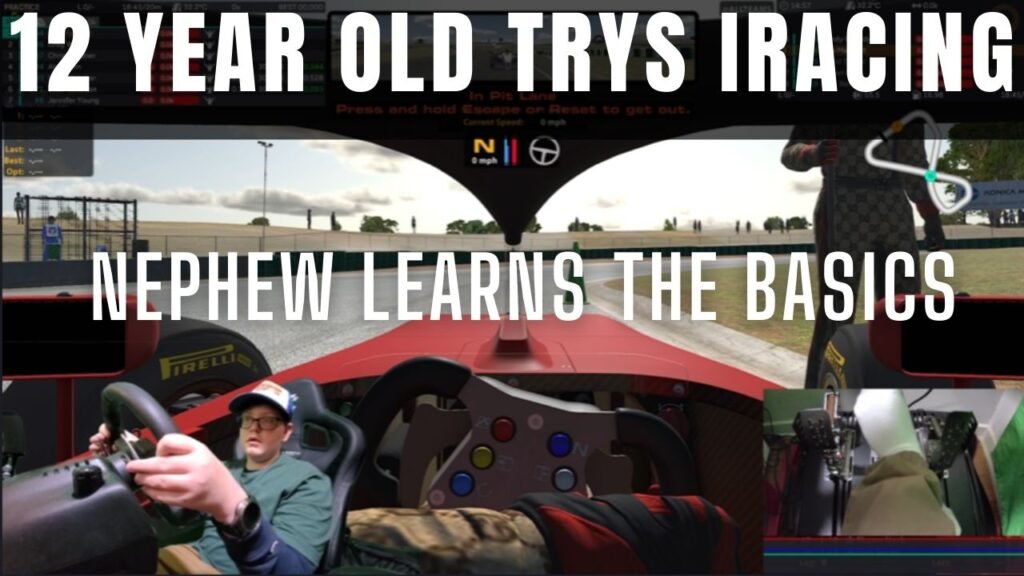12 Year Old Nephew Try's iRacing In the F4 Cars